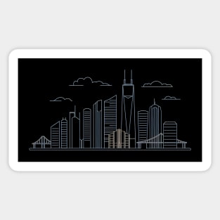 Minimalist Cityscape Sticker